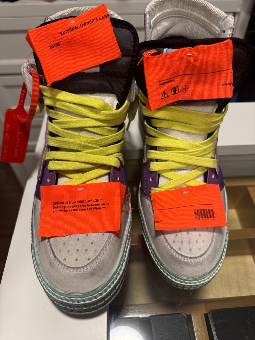Authentic Off-White Off-Court 3.0 High 'White Fuchsia' size 39